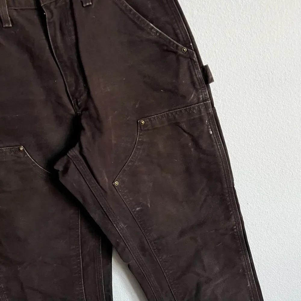 Carhartt B136 DKB brown double knee work wear carpenter pants